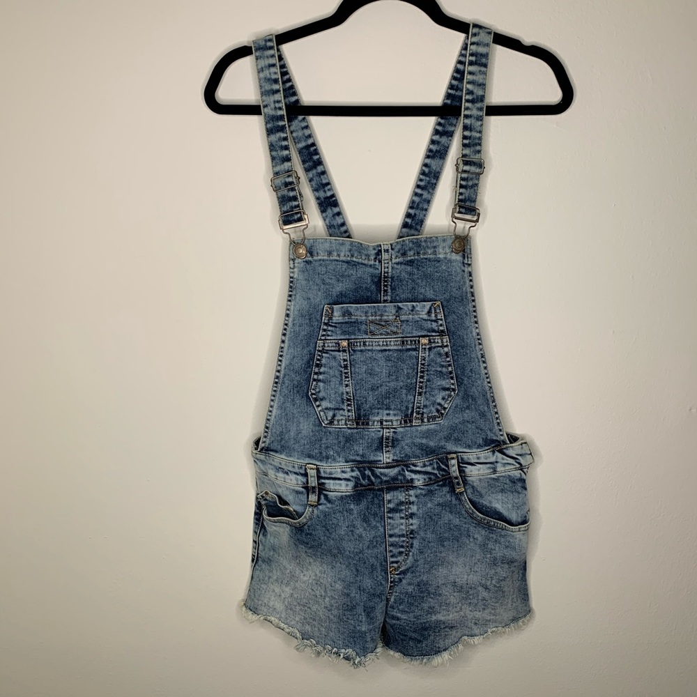 Zara Overall shorts acid wash EUC Medium